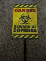 Halloween zombie plastic yard sign