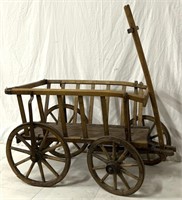 (LG) Vtg. Wooden Goat Cart *measures
