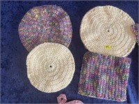 Vintage Crocheted Hot Pads