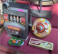 Lot: Toy Slot Machine & Other Toys.