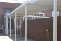 Aluminum Metal Awning and Support Posts