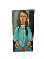Painting on Board "Alice" Modigliani Artist