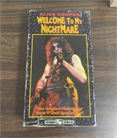 ALICE COOPER WELCOME TO MY NIGHTMARE VHS TAPE