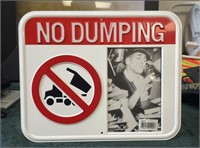 NO DUMPING PICTURE FRAME