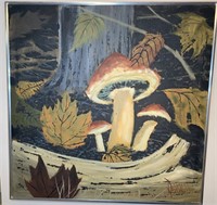 Vtg. Lee Reynolds Modern Forest Mushroom Party