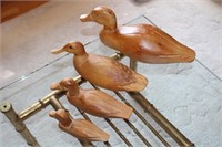 4 Wooden Ducks, Made in Canada
