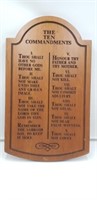 The 10 Commandments Wooden Wall Plaque