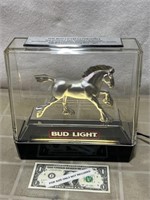 Vintage Bud Light beer advertising lighted