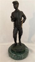 Bronze Golf Statue on Marble 10x4