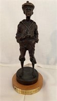Bronze Golf Boy Statue 9x4