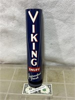 Vintage tin Viking Snuff tobacco advertising