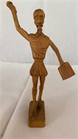 Mini Shakespeare Carved Wood Figurine 7”