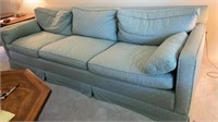 Green Upholstered 3 Seat Sofa 90x37”
