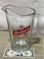 Vintage Leinenkugels beer advertising glass