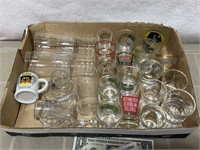 Shot glass lot some advertising