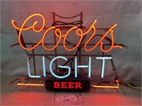Vintage Coors Light beer advertising Neon sign
