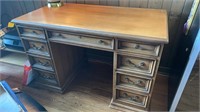 Wood Executive Desk with Secret Cabinet 48x25x30