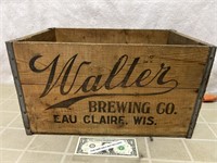 Vintage Walters Beer Eau Claire Wisconsin wood
