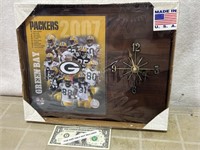 New Green Bay Packers battery operated wall clock
