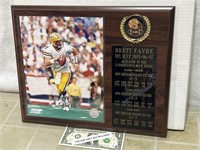 Brett Farve Green Bay Packers MVP wall plaque