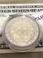 1988 Olympiad silver one dollar US  coin