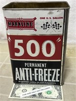 Vintage Markline 500 one gallon tin antifreeze