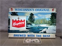 Vintage Kingsbury Beer lighted advertising sign