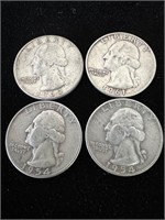1954, 54, 60, 61 quarters 90% silver quarters