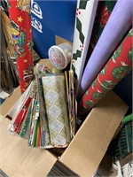 wrapping paper and gift bags