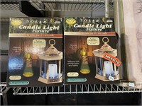 2 solar candle light fixtures