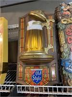old style plastic lighted beer sign works