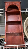 wooden knickknack shelf