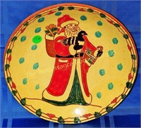 Breininger Redware Charger: Santa