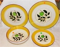 4 Pieces Stangl Lime Pattern
