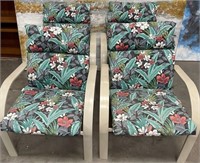 11 - LOT OF 4 PATIO CHAIRS W/ CUSHIONS