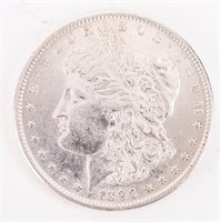 Coin 1890-S Morgan Silver Dollar, Choice BU