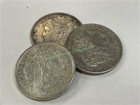 (3) Random Date Morgan Silver Dollars
