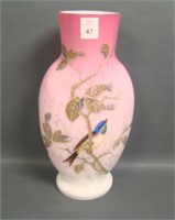 English Victorian Peachblow Decorated Vase