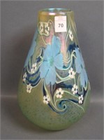 1981 Orient & Flume Decorated Art Glass Vase