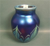 Orient & Flume Decorated Art Glass Vase