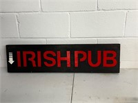 Irish Pub sign wooden sign