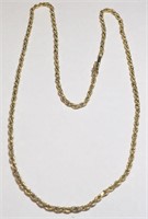 14KT YELLOW GOLD 9.50 GRS 18 INCH ROPE CHAIN