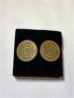 24K Gold Filled Cuff Links Marked