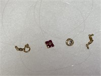 14K Gold Clasps & Slider Charms -Marked