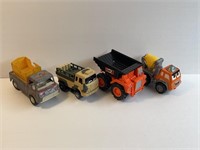 Lot of 4 Small Toy Trucks