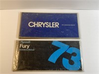 2 1970s Dodge / Chrysler Car Manuals