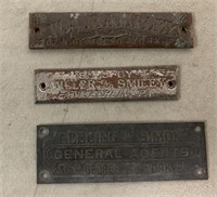 lot of 3 York PA Manufacturers Tags