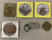 lot of 6 York PA Manufacturer Tags