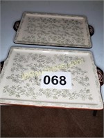 2 OVENWARE TRAYS