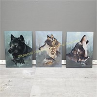 Eddie Lepage Wolfs - Painted on Glass